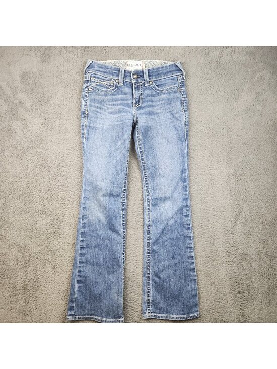 Ariat Denim - ARIAT Women's R.E.A.L. Mid Rise Stretch Original Boot Cut Jean Size 27S Riding